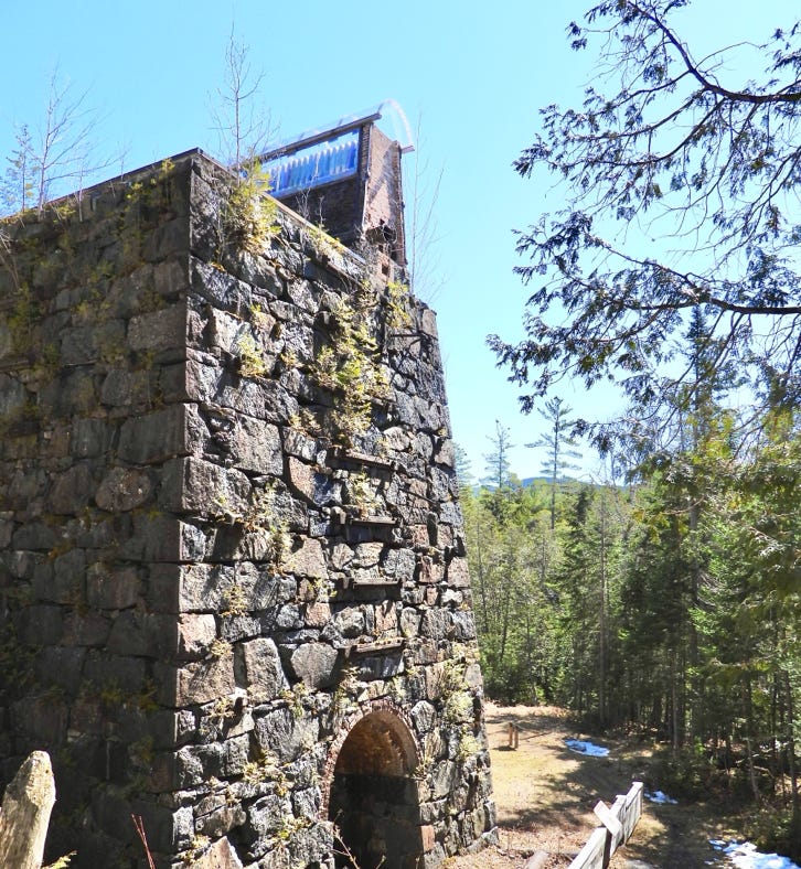 1800's Blast Furnace in the Upper Works in the old mining village of Adirondac